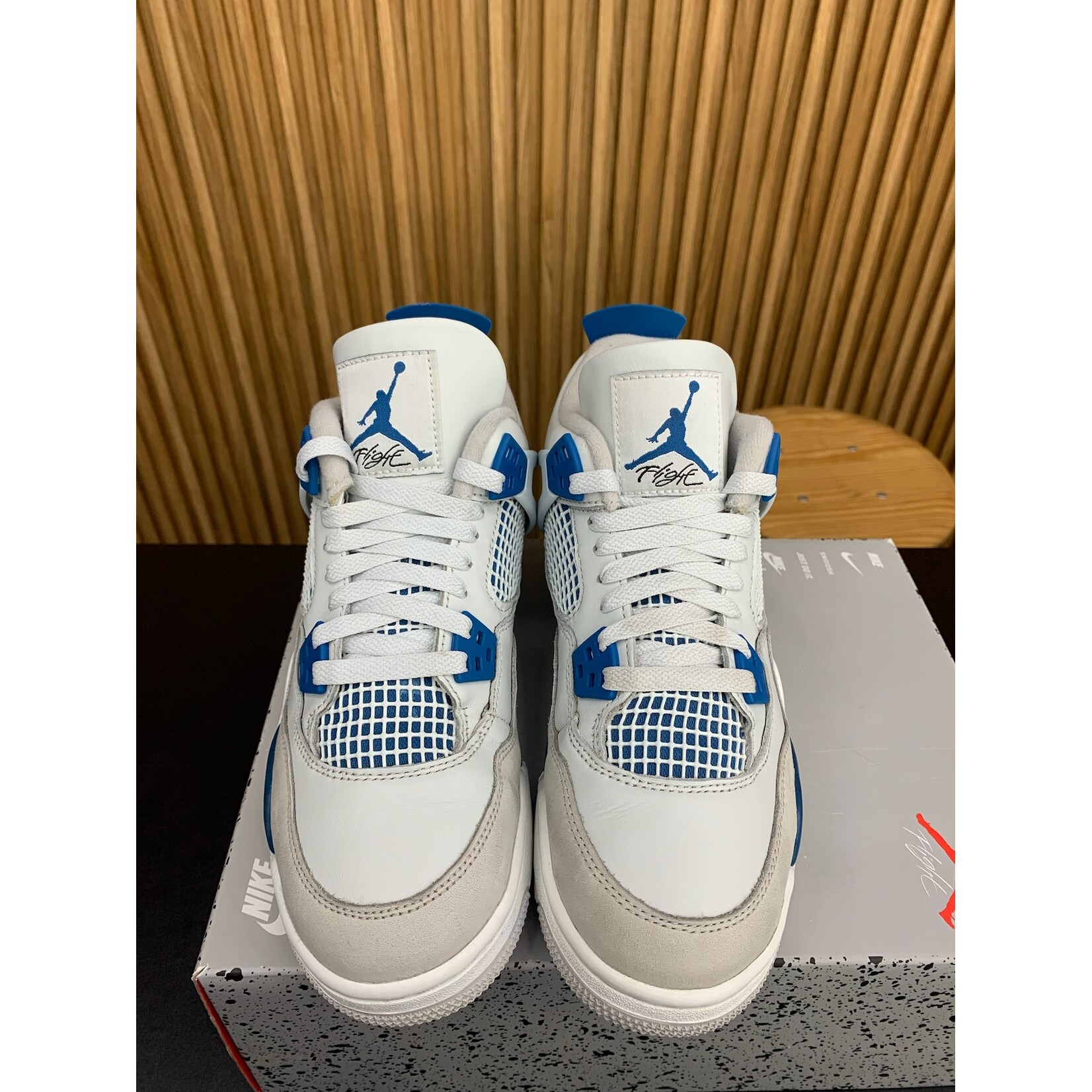 Jordan Jordan 4 Retro Military Blue (2024) (GS) Size 6Y, PREOWNED HALF BOX*