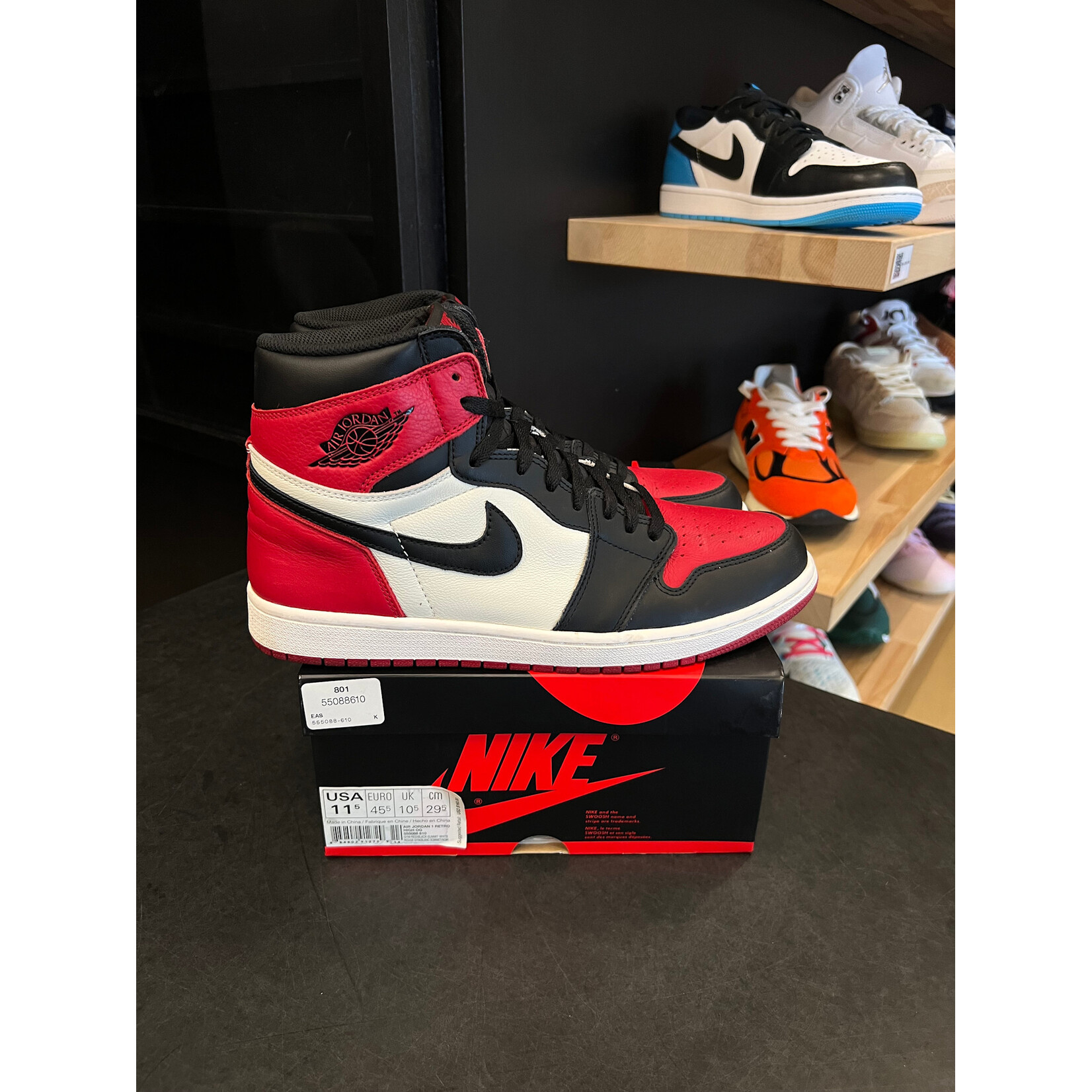 Jordan Jordan 1 Retro High Bred Toe Size 11.5, PREOWNED*
