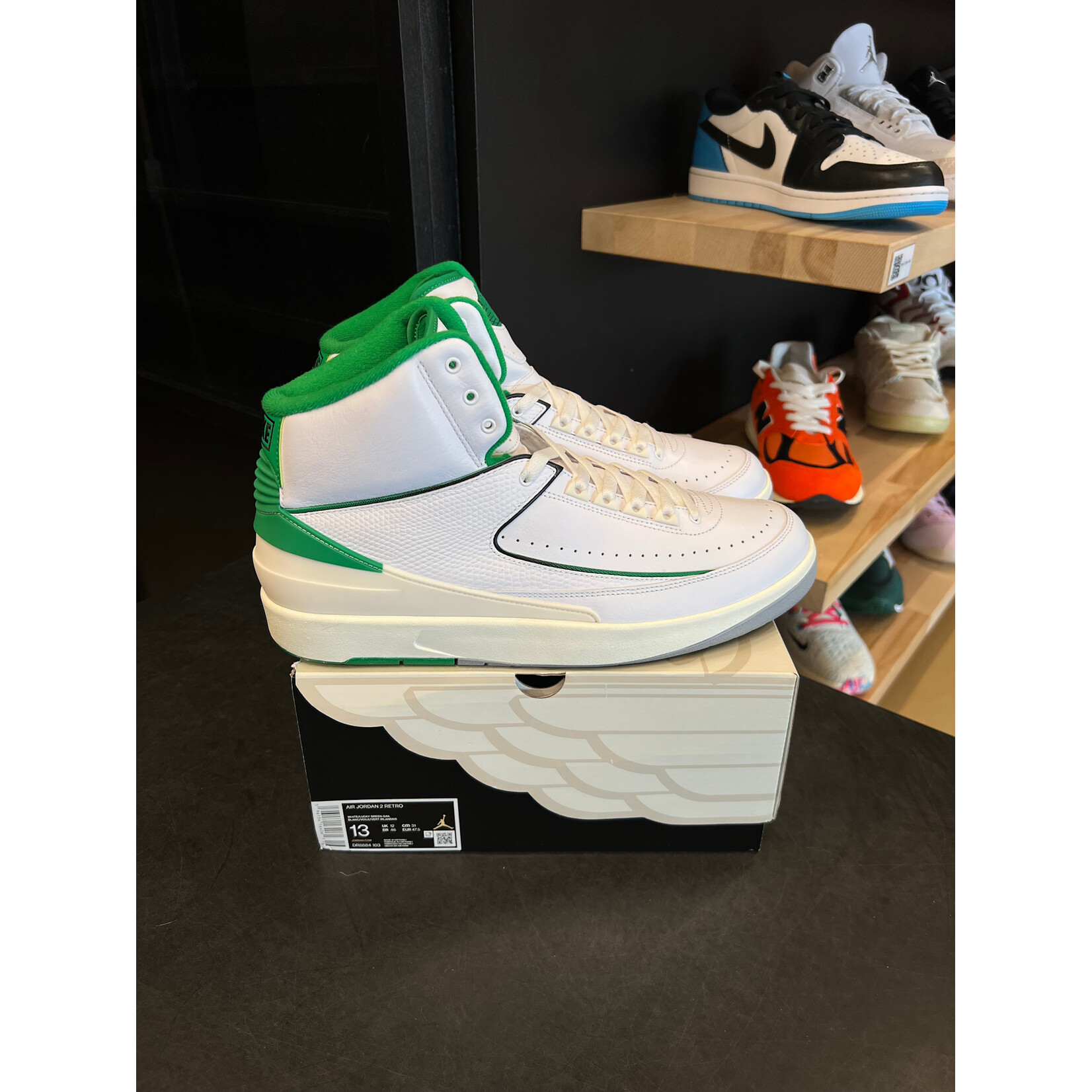 Jordan Jordan 2 Retro Lucky Green Size 13, PREOWNED*