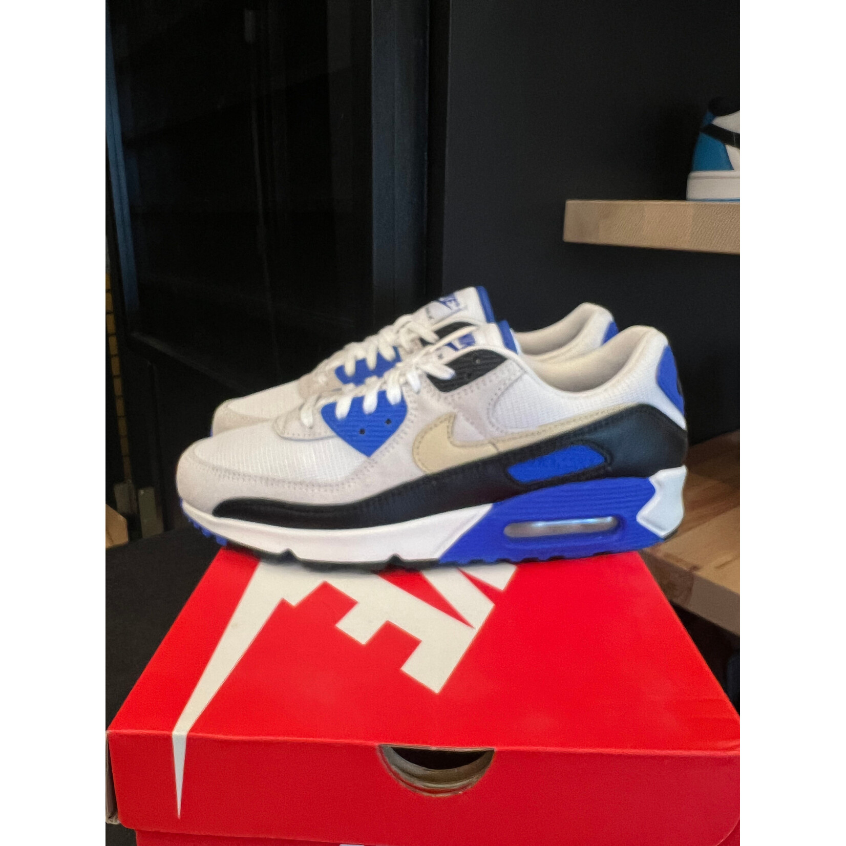 Nike Nike Air Max 90 Khaki Racer Blue Size 10, PREOWNED