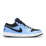 Jordan Jordan 1 Low Black University Blue Size 12, DS BRAND NEW DAMAGED LID