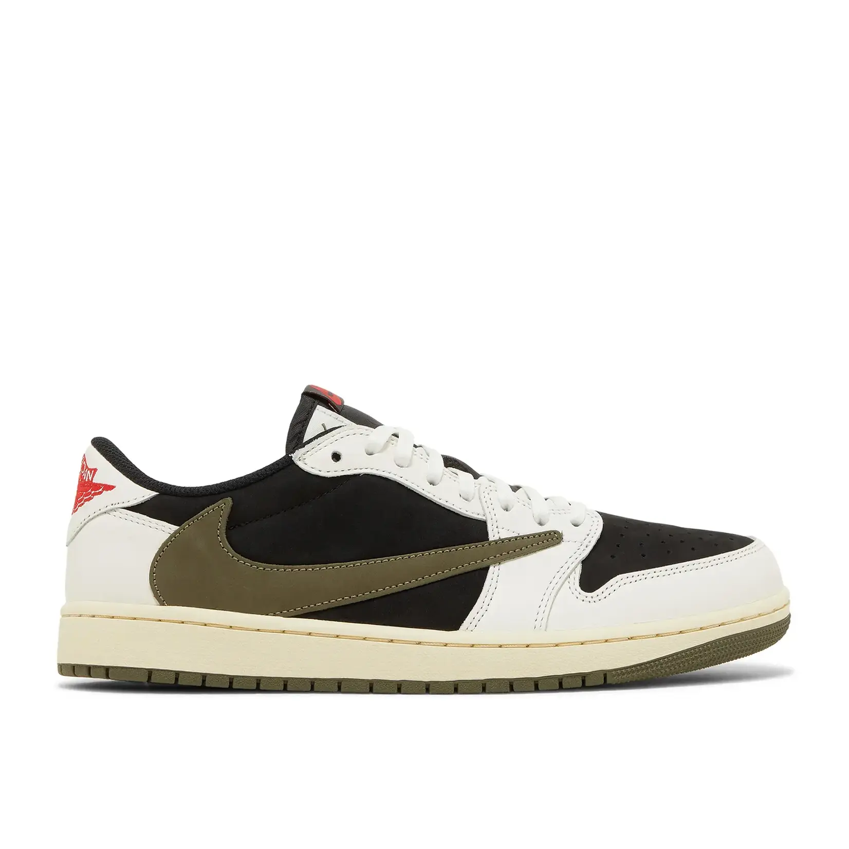 Jordan Jordan 1 Retro Low OG SP Travis Scott Olive (Women's) Size 13.5W, DS BRAND NEW DAMAGED LID