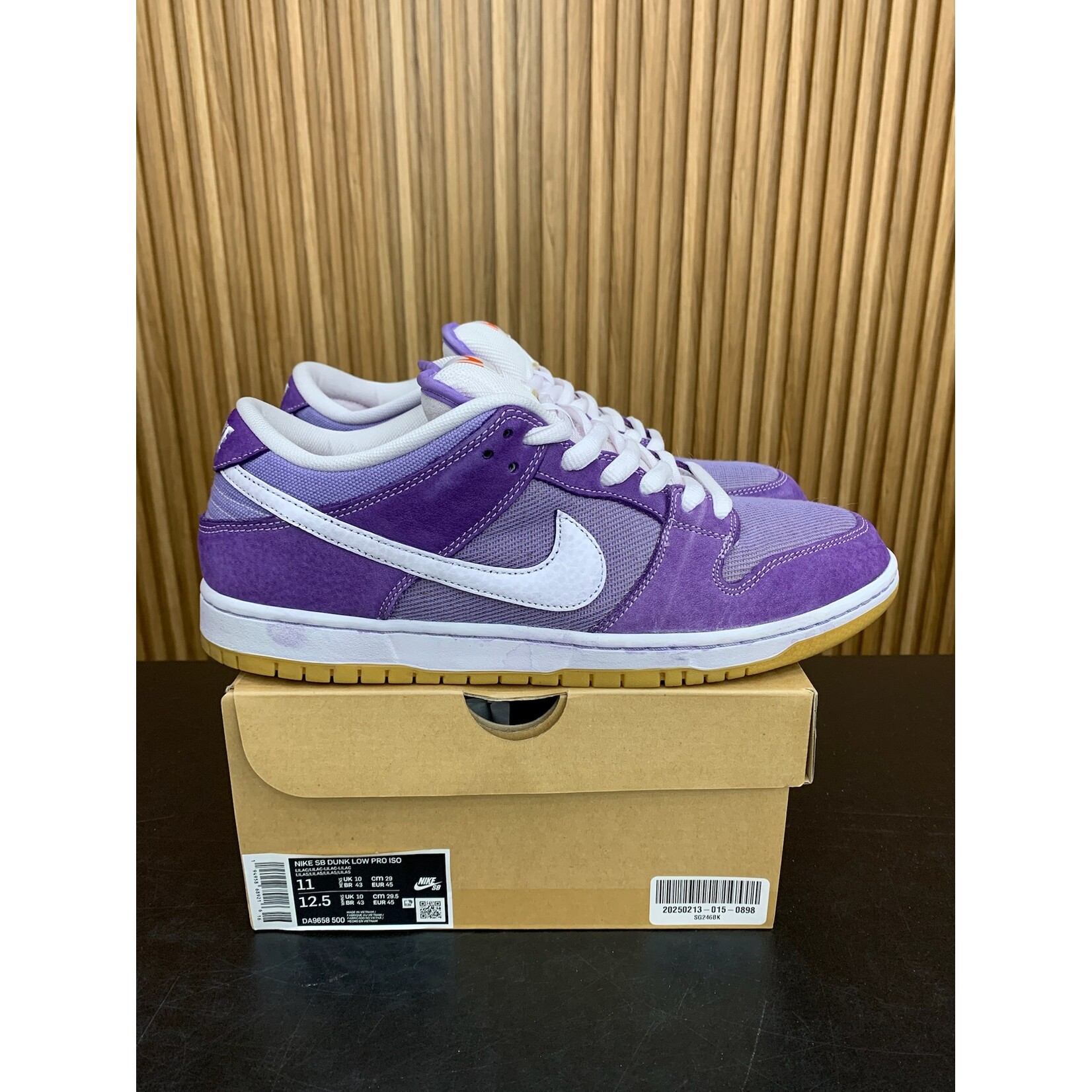 Nike Nike SB Dunk Low Pro ISO Orange Label Unbleached Pack Lilac Size 11, PREOWNED