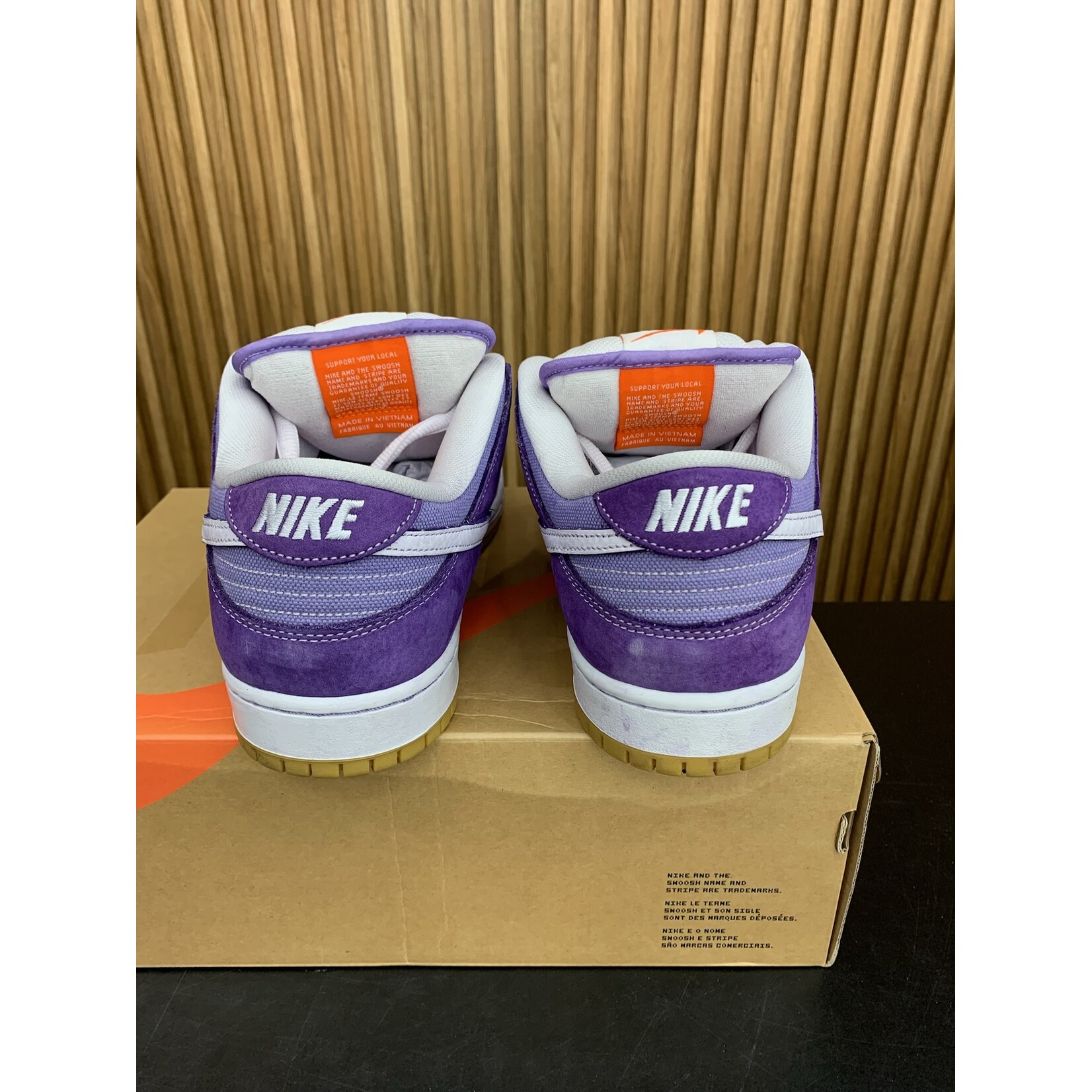 Nike Nike SB Dunk Low Pro ISO Orange Label Unbleached Pack Lilac Size 11, PREOWNED