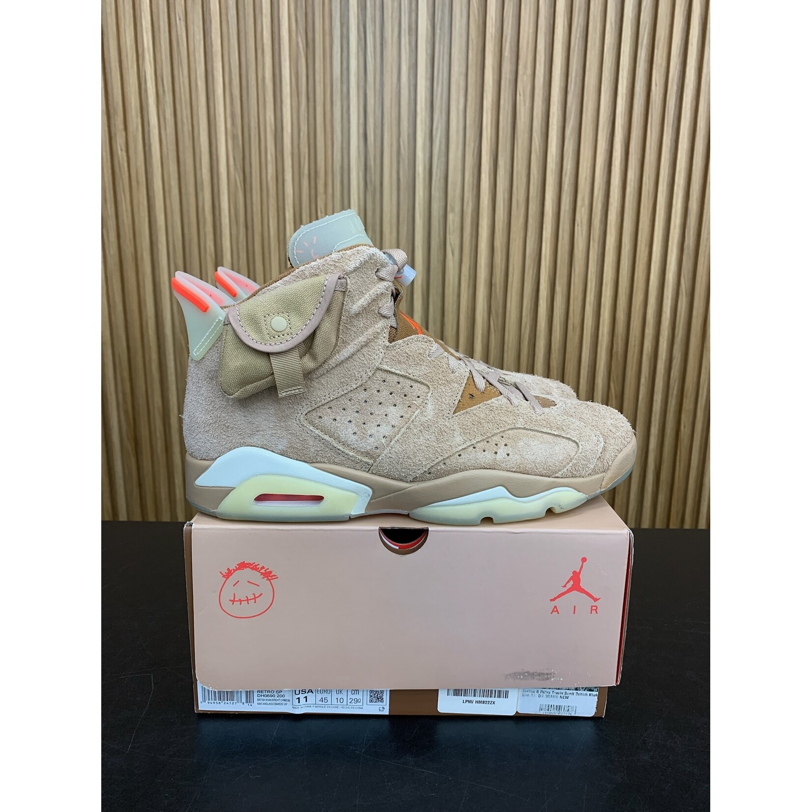 Jordan Jordan 6 Retro Travis Scott British Khaki Size 11, PREOWNED