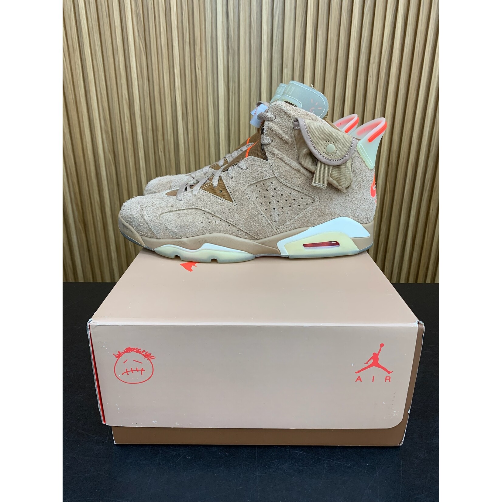 Jordan Jordan 6 Retro Travis Scott British Khaki Size 11, PREOWNED