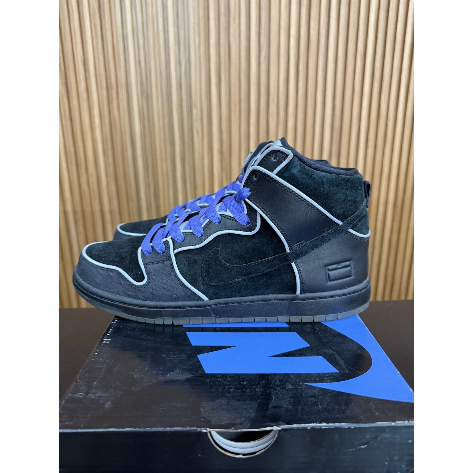 Nike Nike SB Dunk High Black Purple Box Size 11.5, PREOWNED