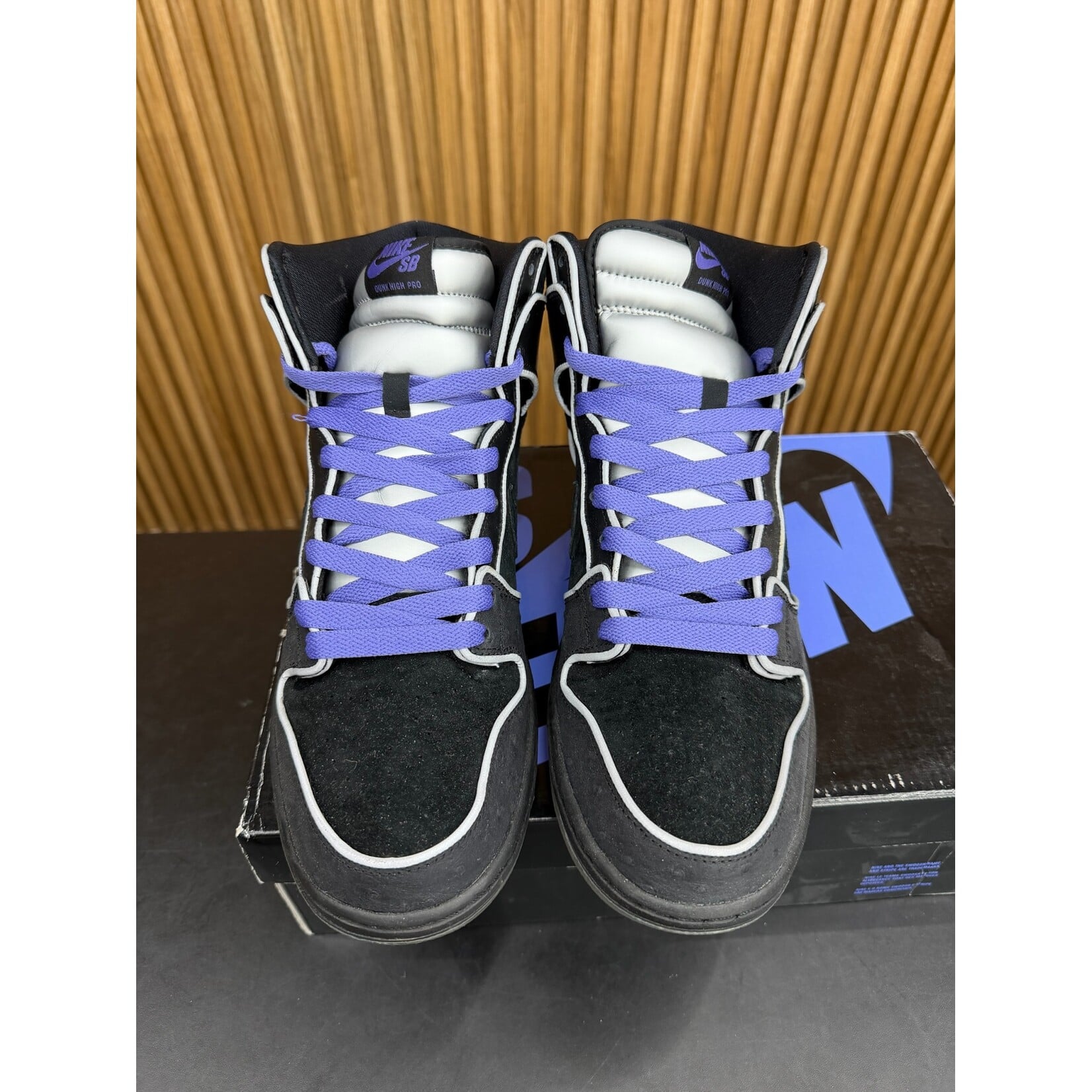 Nike Nike SB Dunk High Black Purple Box Size 11.5, PREOWNED