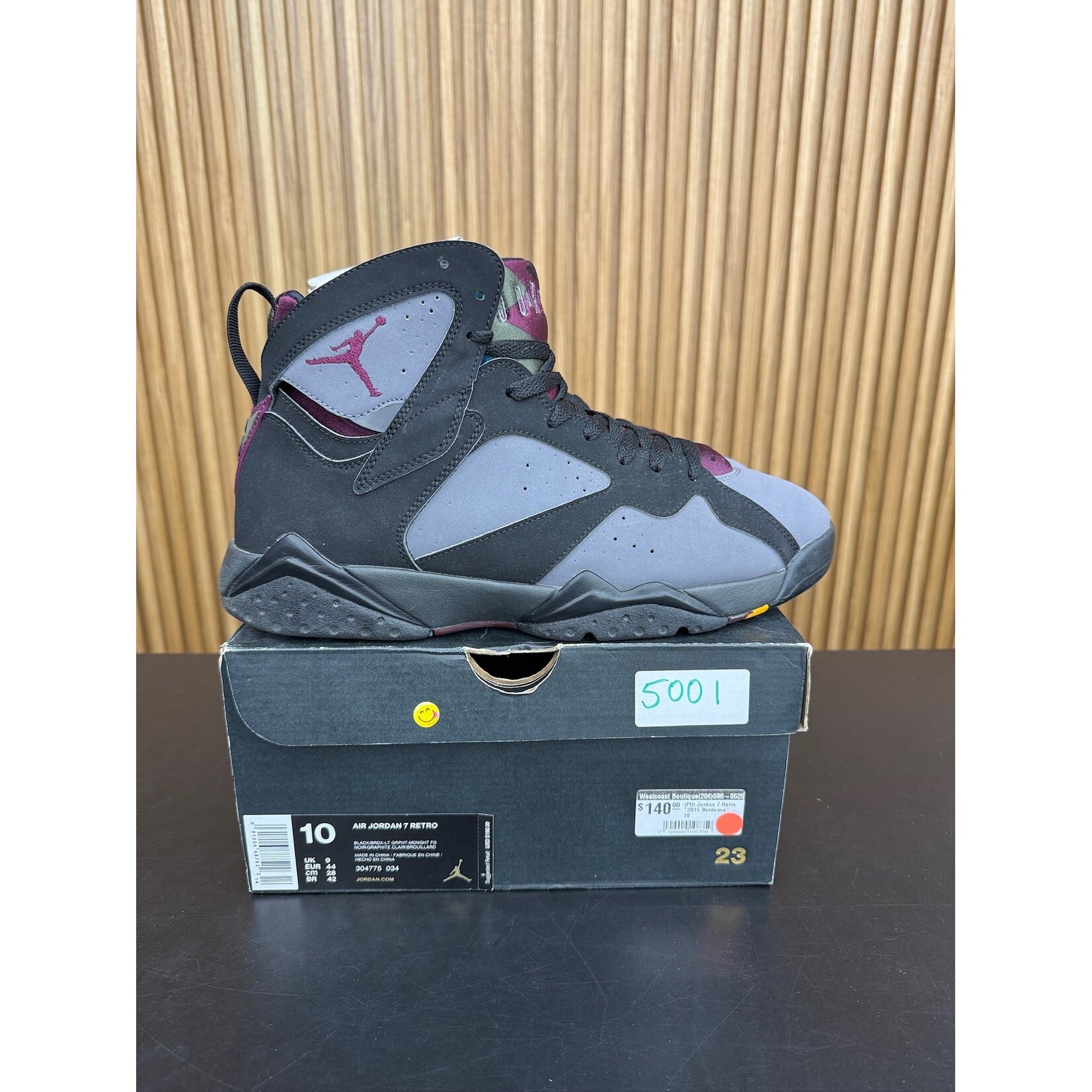 Jordan Jordan 7 Retro Bordeaux (2015) Size 10, PREOWNED