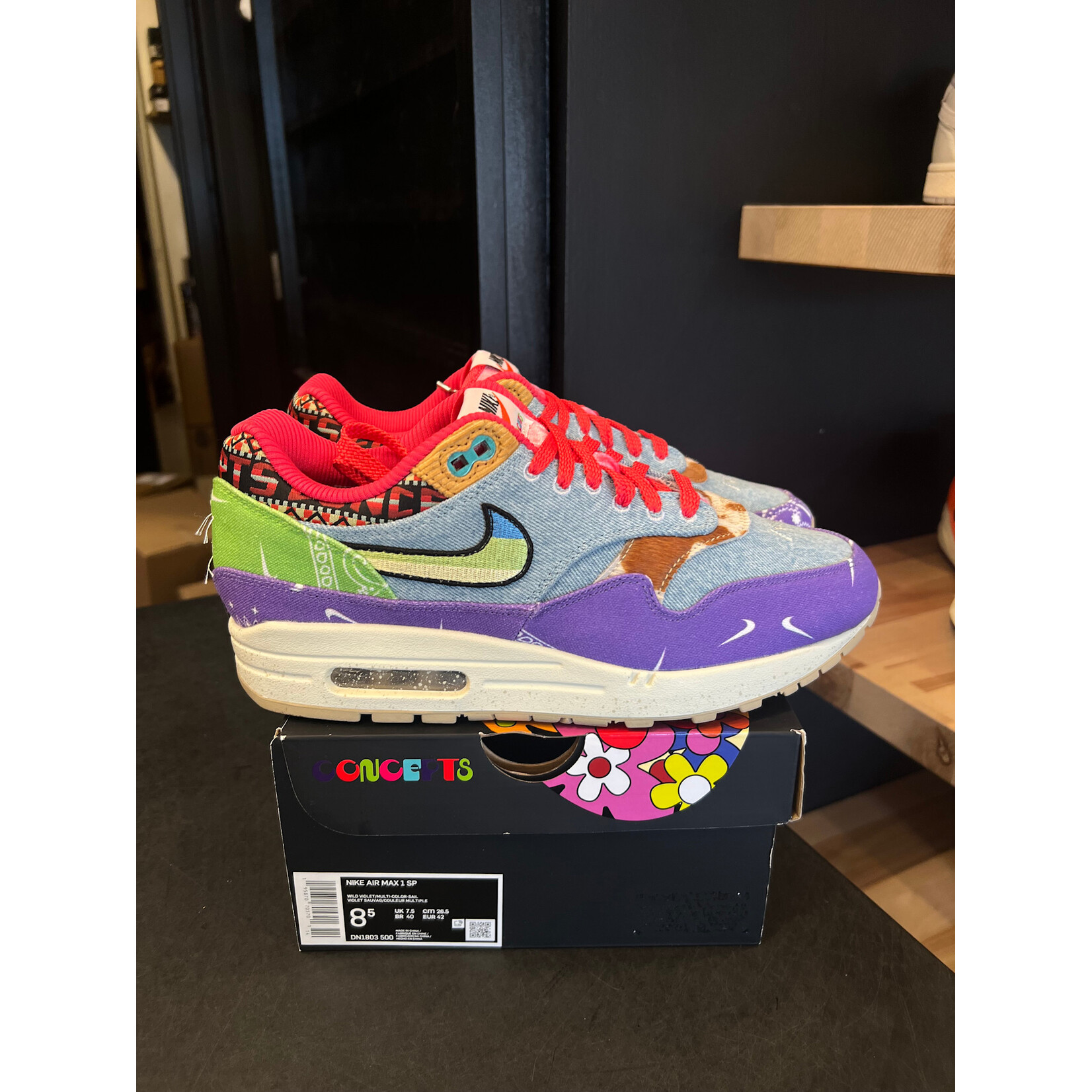 Nike Nike Air Max 1 SP Concepts Far Out (Regular Box) Size 8.5, PREOWNED*