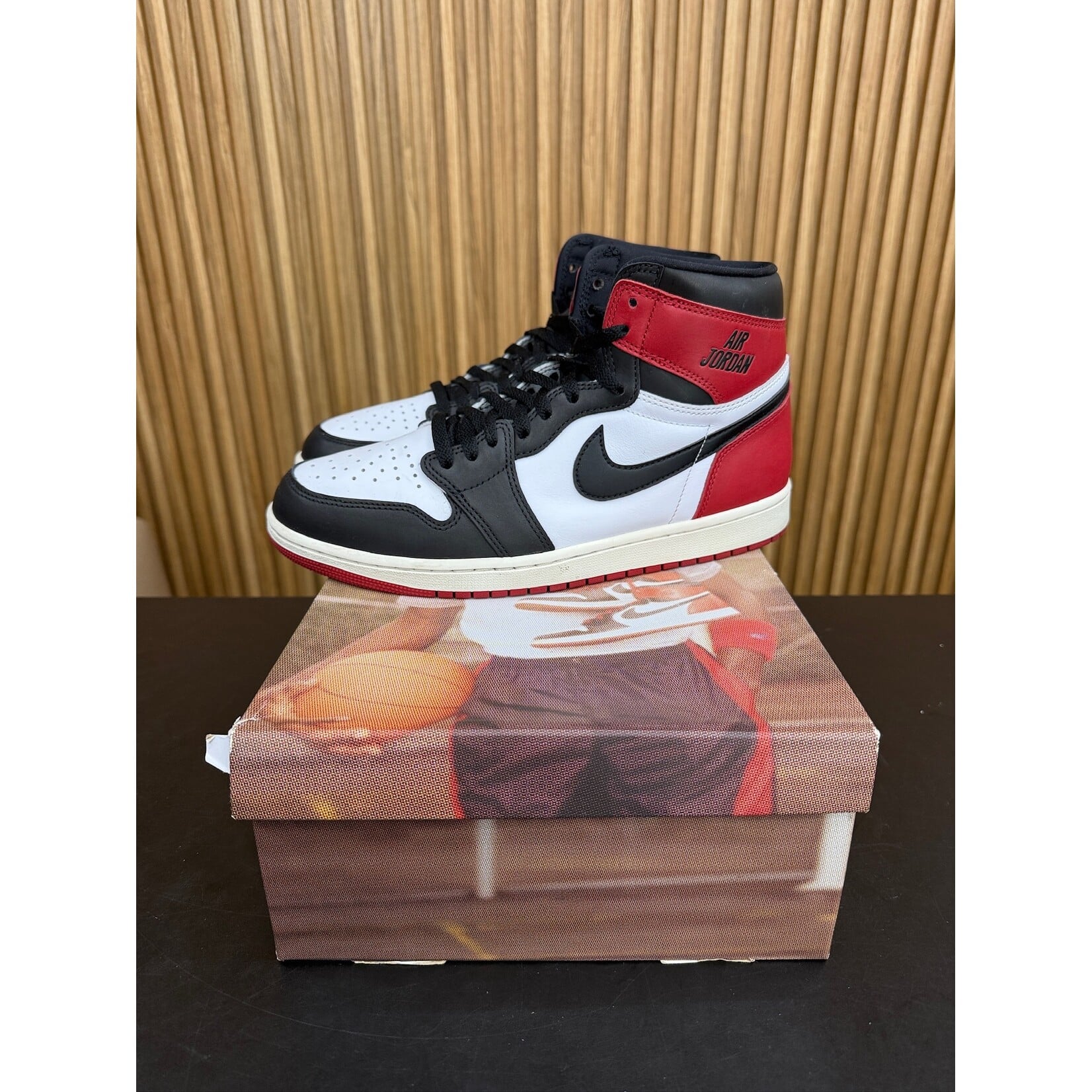 Jordan Jordan 1 Retro High OG Black Toe Reimagined Size 10.5, PREOWNED*