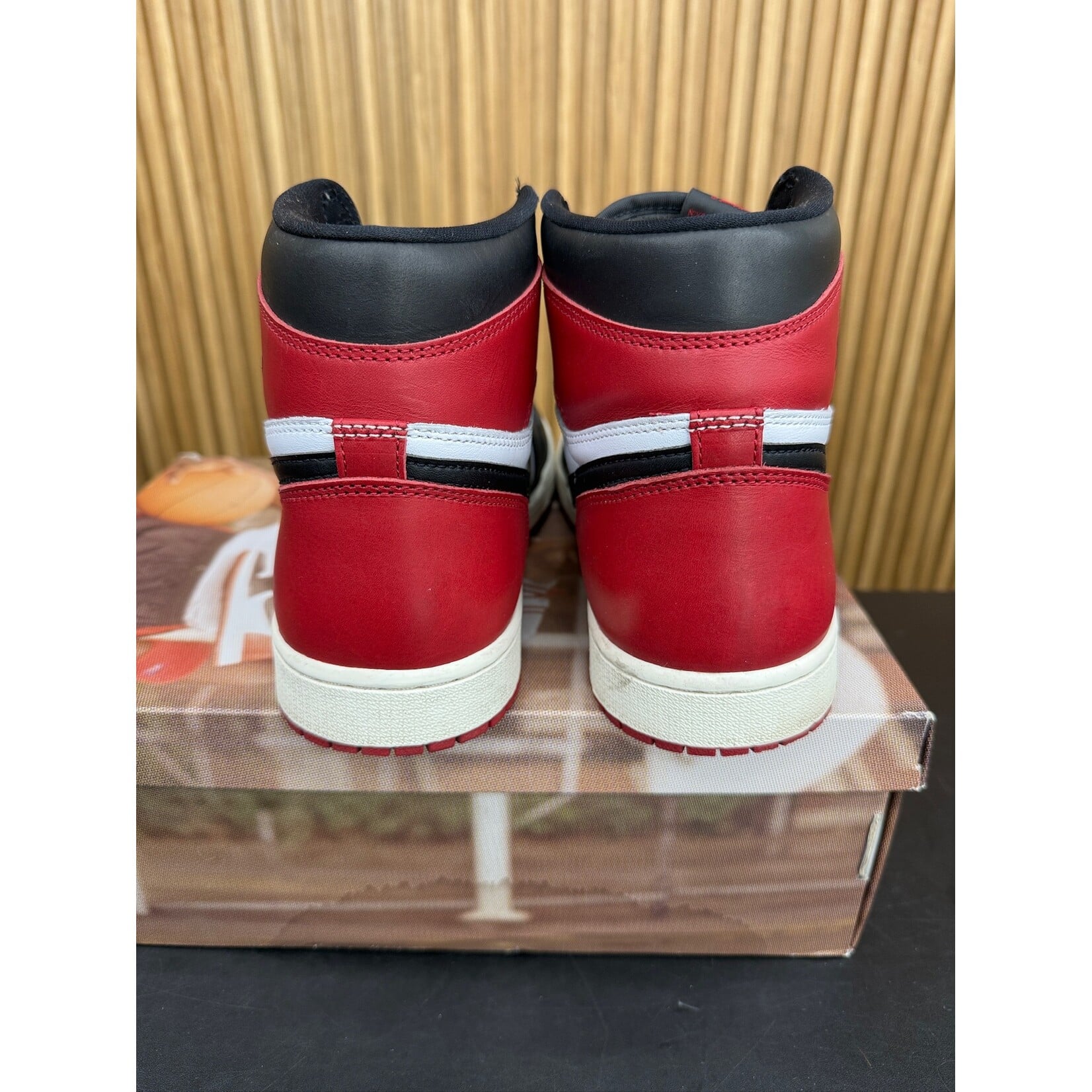 Jordan Jordan 1 Retro High OG Black Toe Reimagined Size 10.5, PREOWNED*