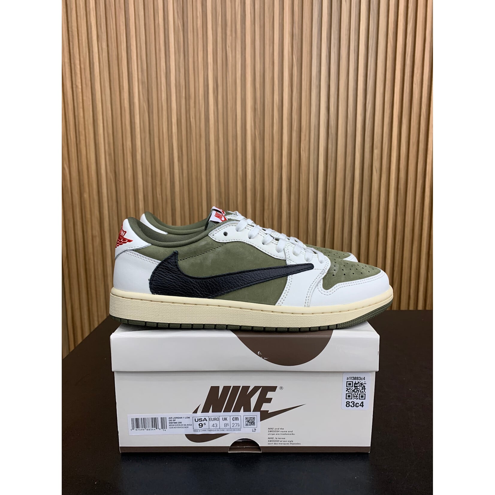 Jordan Jordan 1 Retro Low OG SP Travis Scott Medium Olive Size 9.5, PREOWNED
