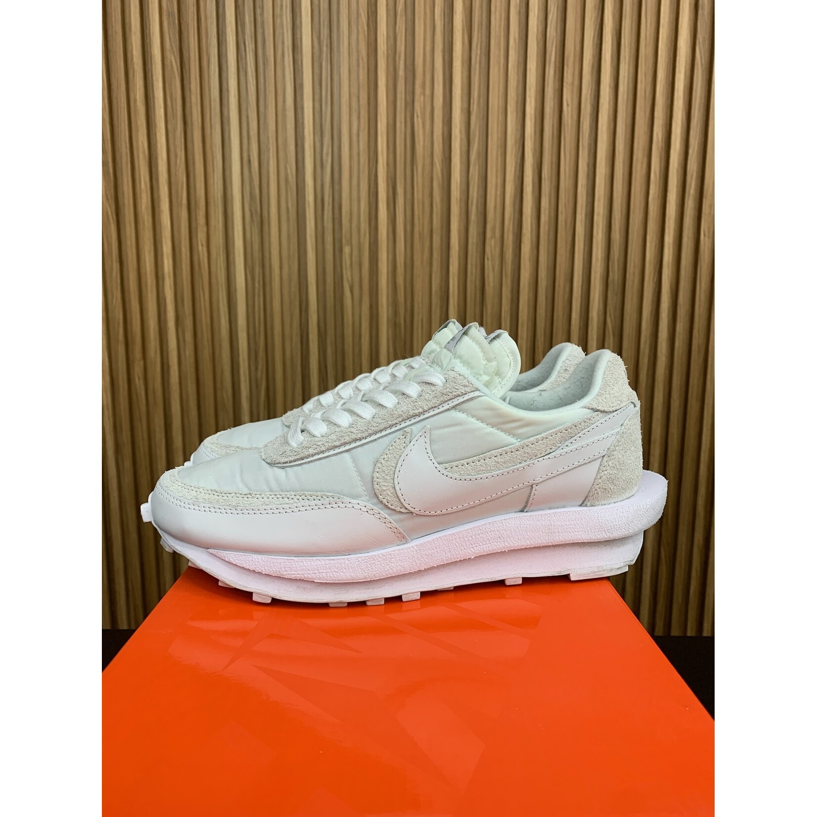 Nike Nike LD Waffle Sacai White Nylon Size 9, PREOWNED