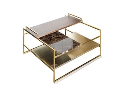 Architect Coffee Table Brushed Gold S