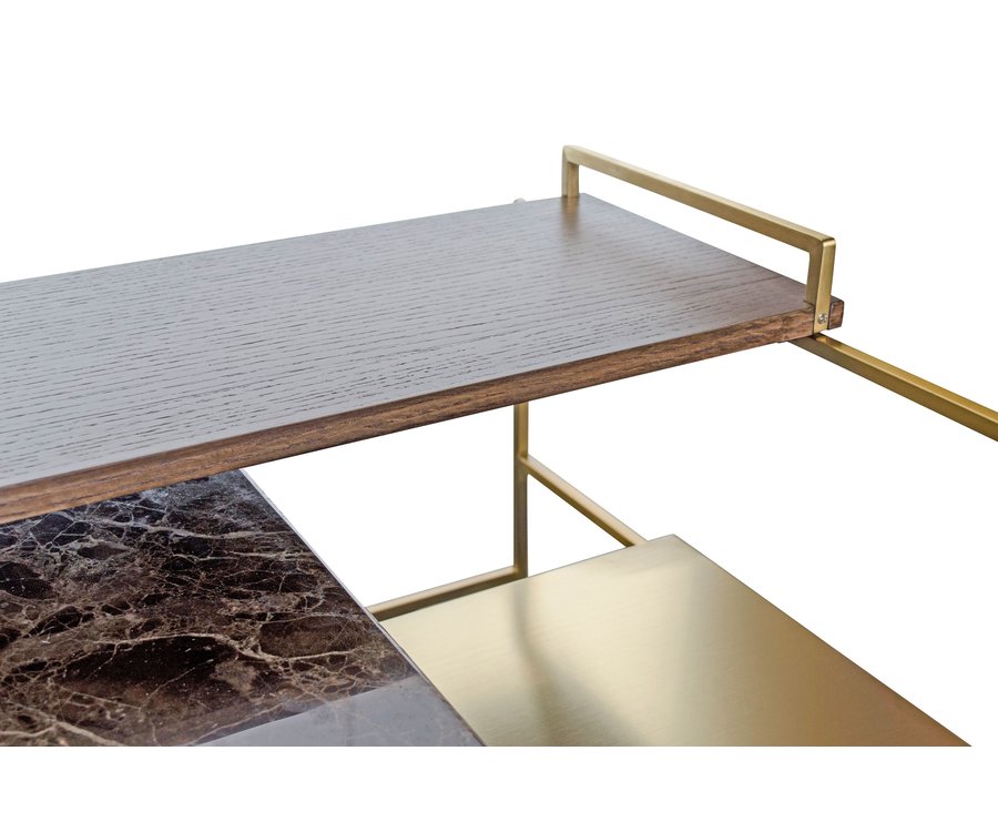 Architect Coffee Table Brushed Gold S