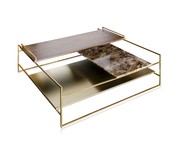 Architect Coffee Table Brushed Gold L