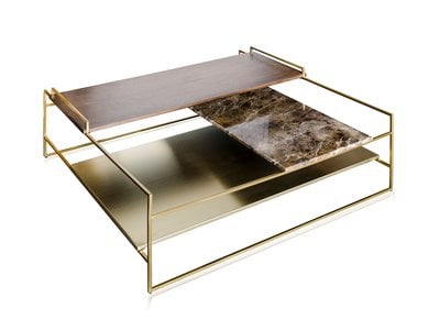 Architect Coffee Table Brushed Gold L