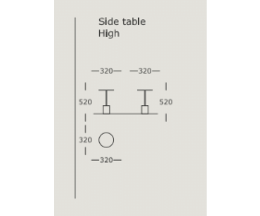 Calibre Side Table Without Handle High