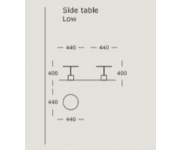 Calibre Side Table Without Handle Low