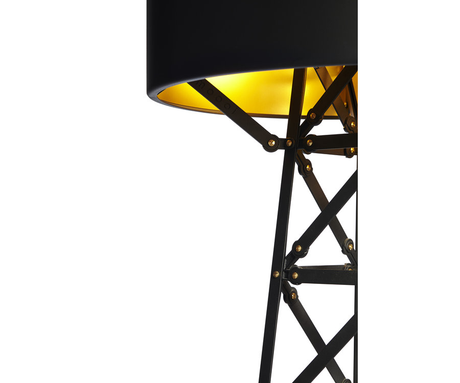 Construction Lamp Matte Black Large