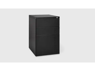 Perf File Cabinet Black