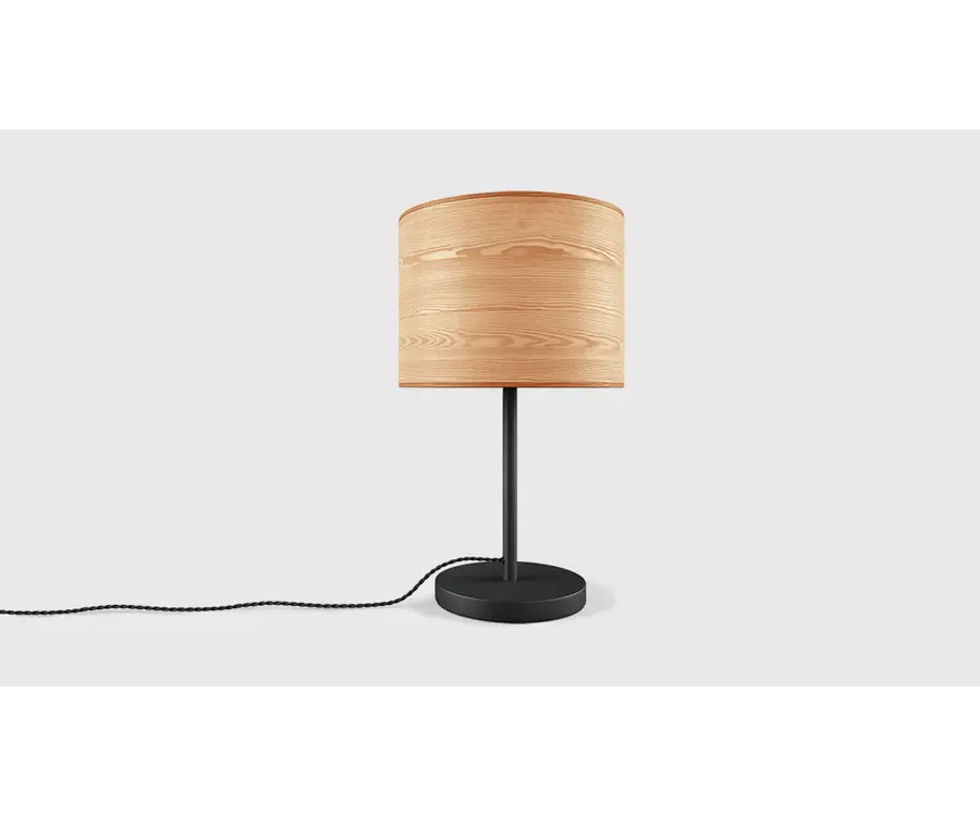 Milton Table Lamp Ash Veneer/Black