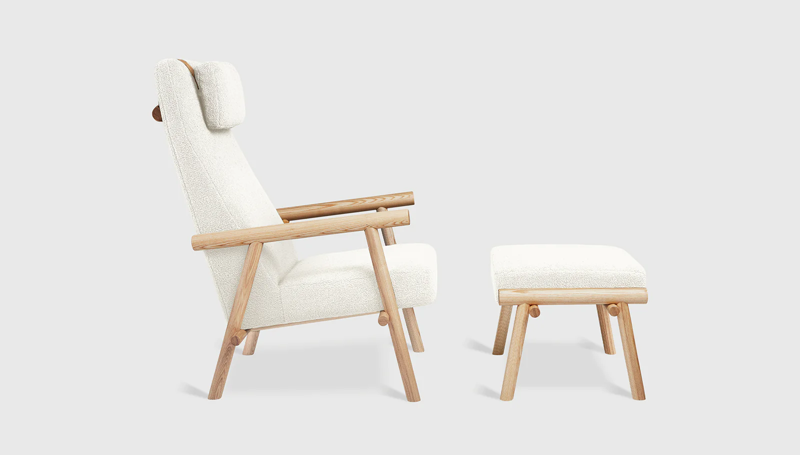 Labrador Chair and Ottoman By Gus Modern Furniture MProve Modern