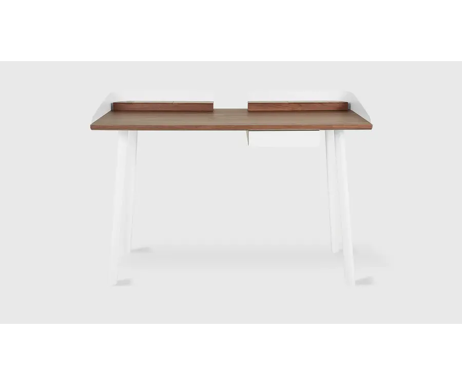 Gander Desk Walnut White Table Top Box 1/2