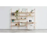 Branch Desk with Shelves (2 shelves 1 desk)