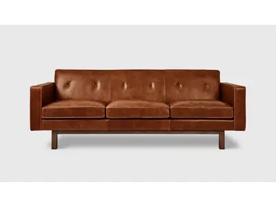 CAN Embassy Sofa Saddle Brown Leather