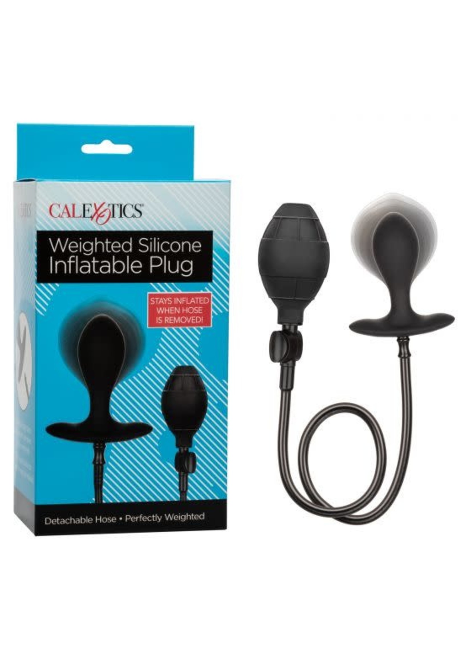 California Exotic Novelties Weighted Silicone Inflatable Butt Plug
