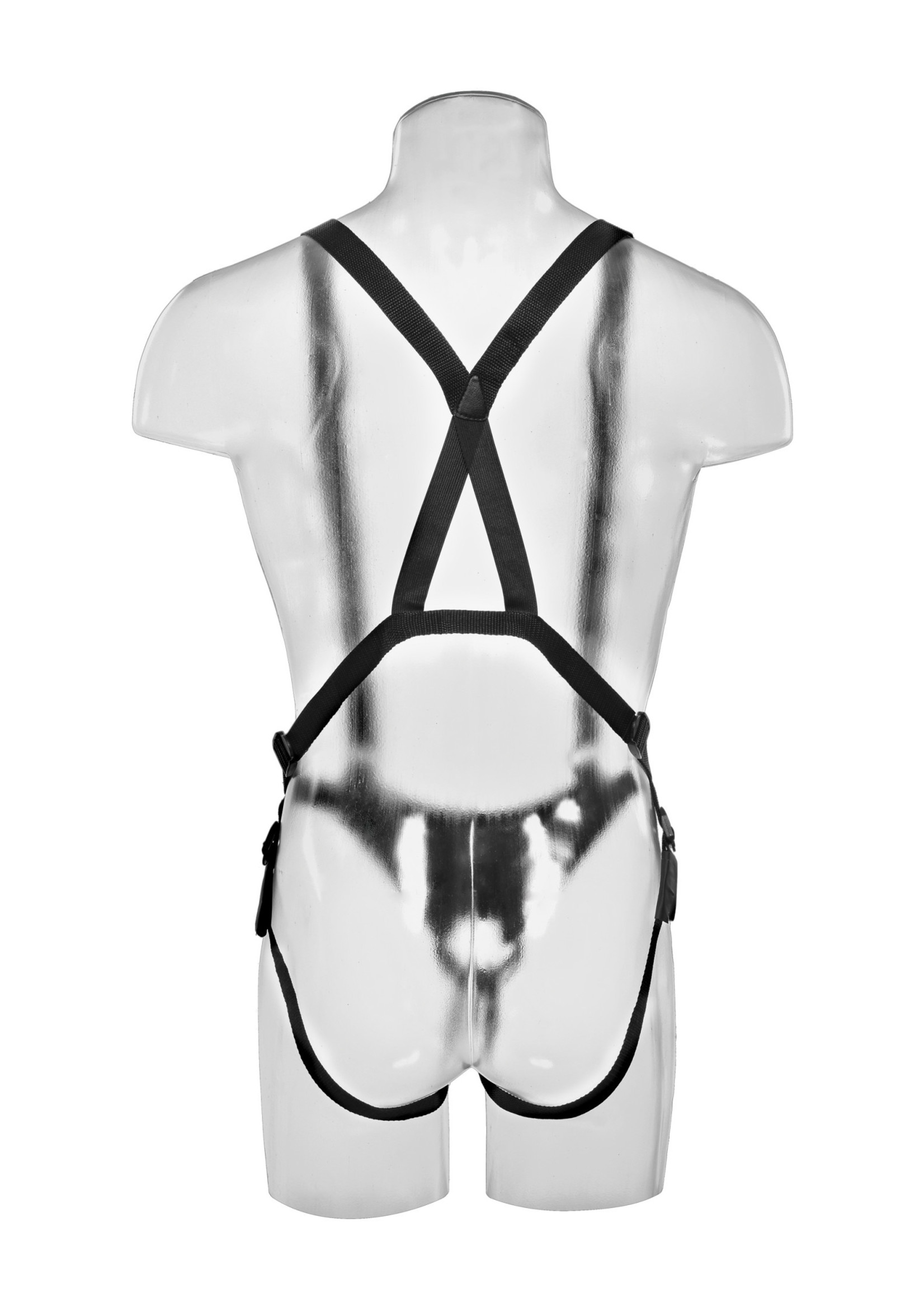 King Cock 11" Hollow Strap on Suspender System King Cock- Flesh
