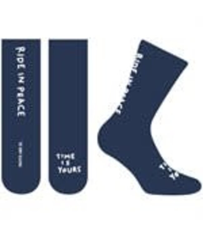 Pacific & Co Chaussettes Pacific & Co. Tricot RIDE IN PEACE Marine L / XL