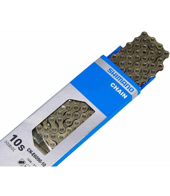 Shimano BICYCLE CHAIN, CN-E6090-10, FOR E-BIKE, REAR 10 SPEED/FRONT SINGLE, 138 LINKS, CONNECT PIN X 1