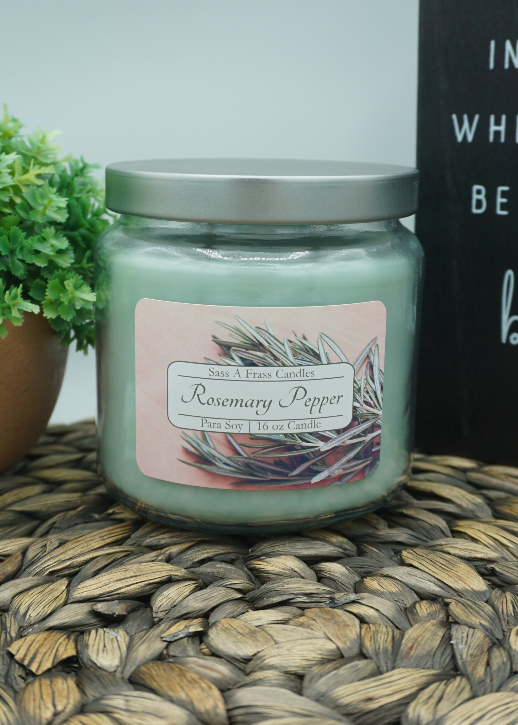 Rosemary Pepper 2 Wick Candle