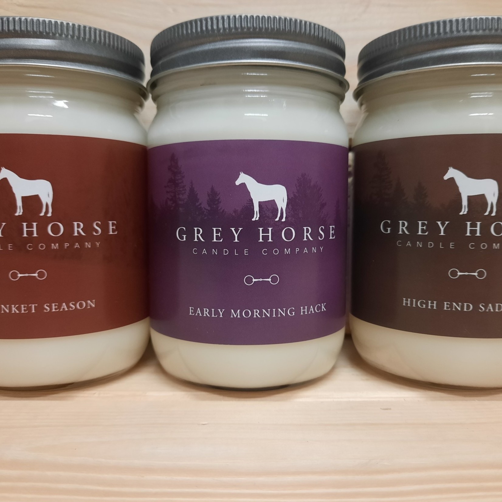 Grey Horse Candle
