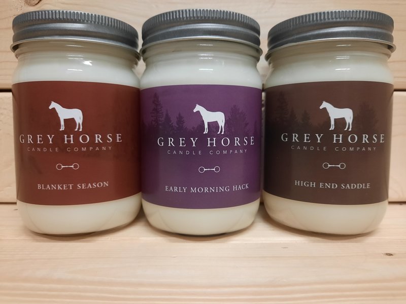 Grey Horse Candle