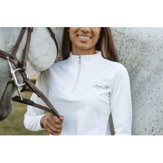 Annie Jay White Riding UPF Shirt- Medium