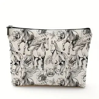 Horse Cosmetic Pouch 6.7 x 10"