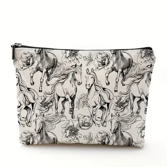 Horse Cosmetic Pouch 6.7 x 10"