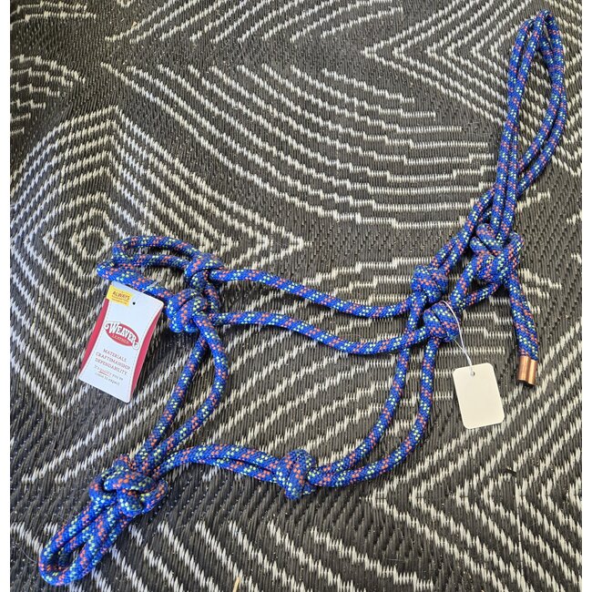 Weaver Rope Halter Blue/ Orng/Lime NWT
