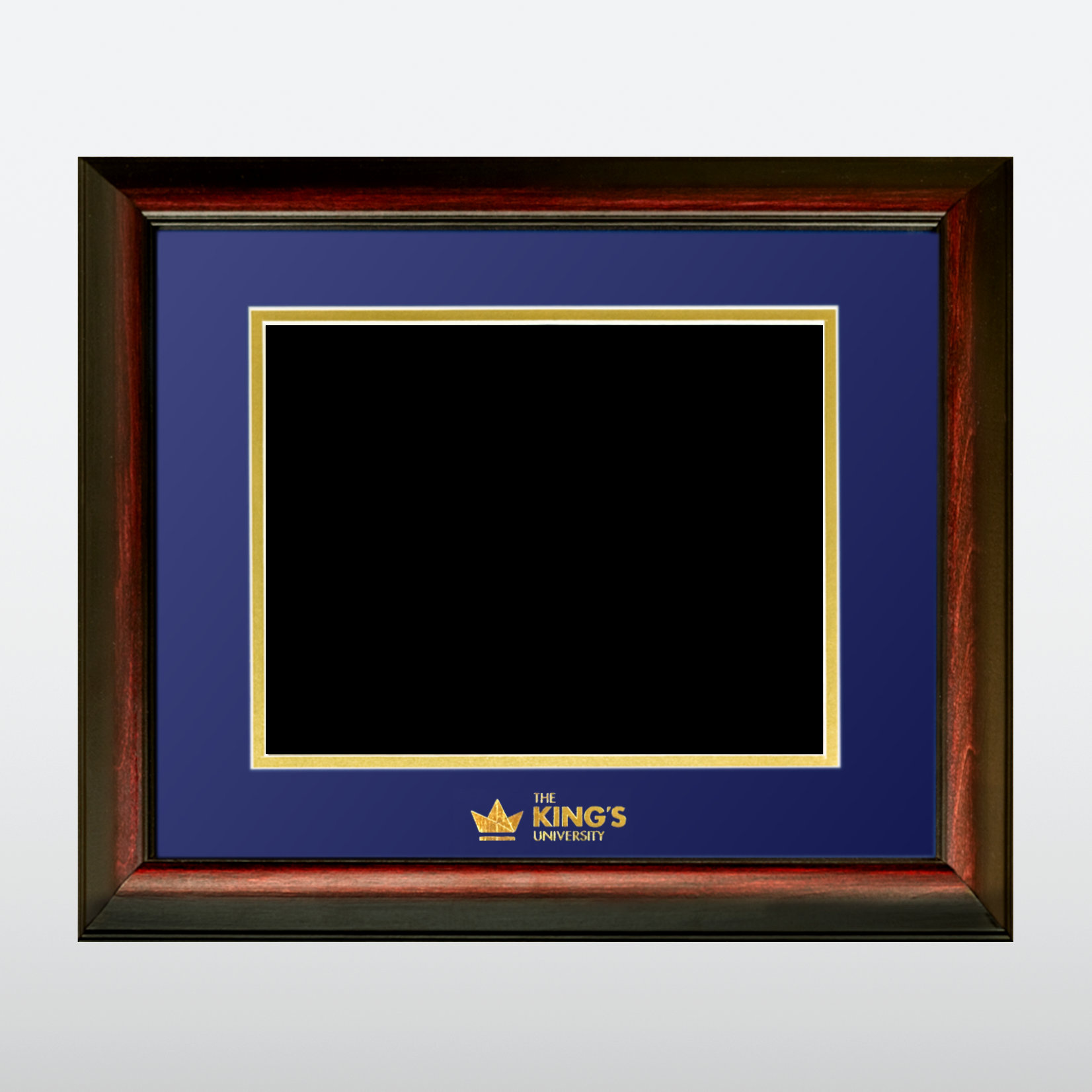 Grad Frame Rideau Espresso Stamped Double Mat The King's University