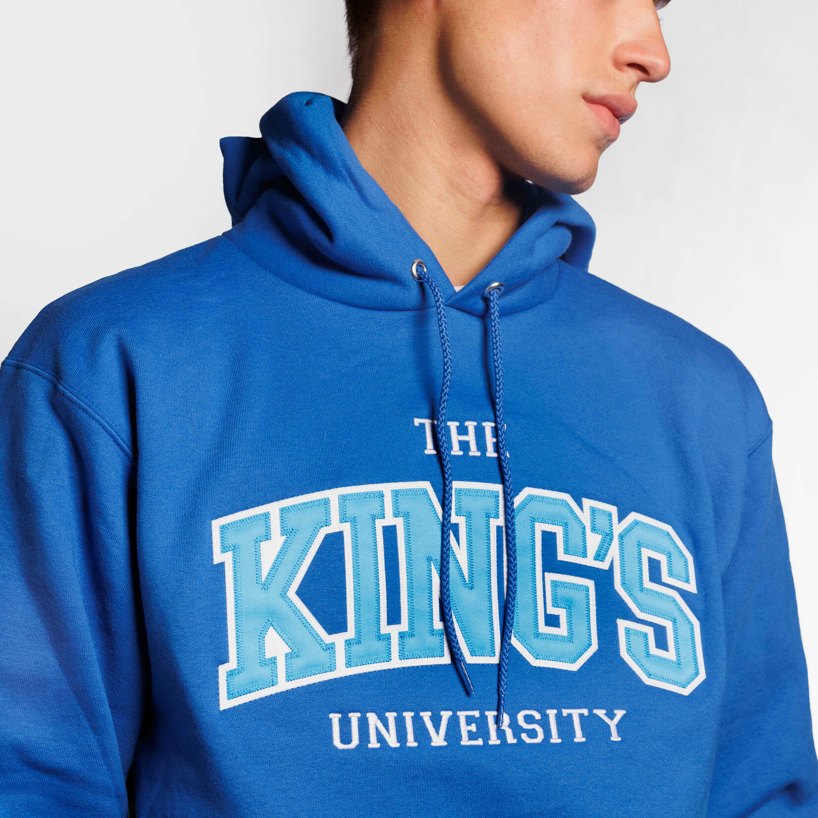 Blue King s Champion Applique Hoodie