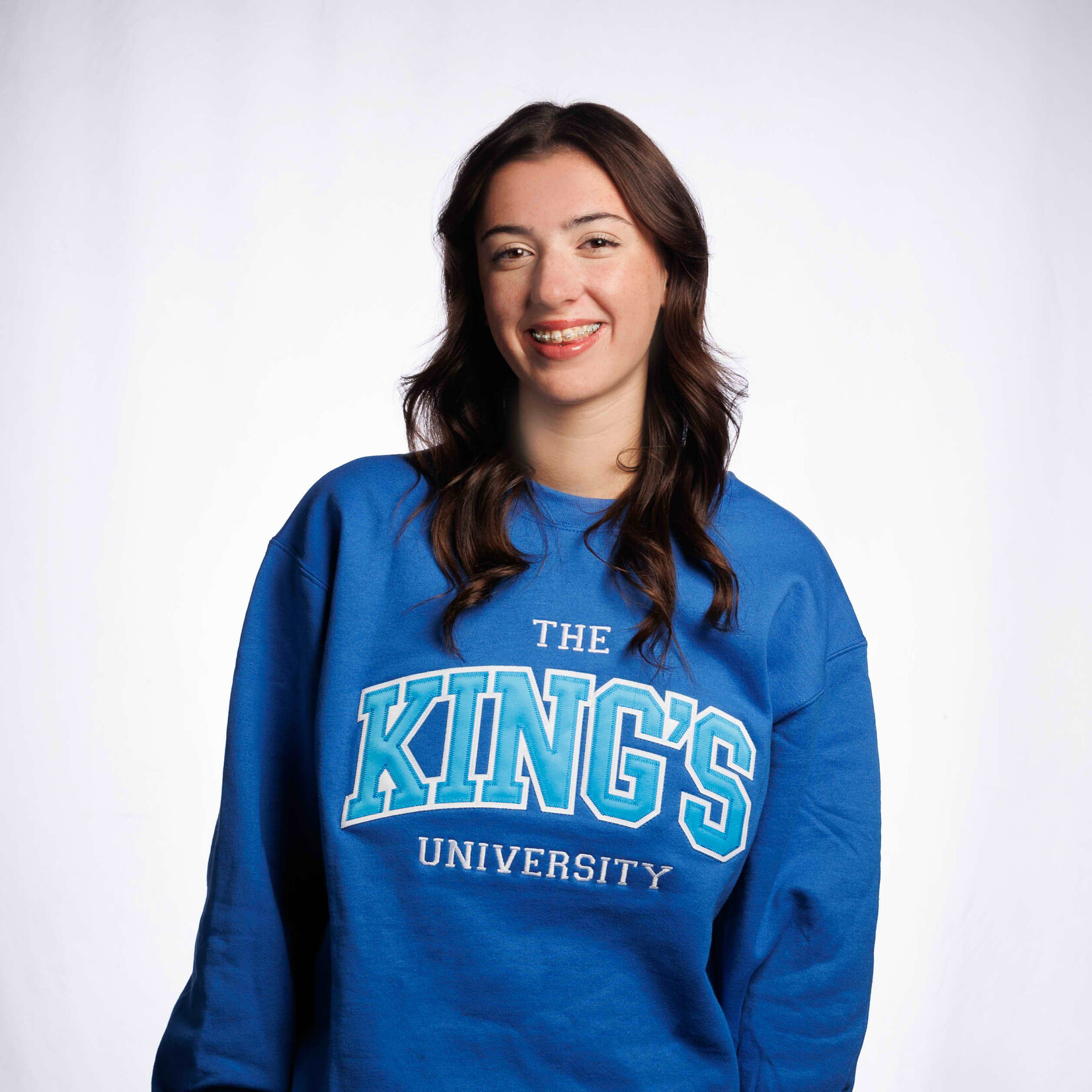 Blue King's Champion Applique Crewneck