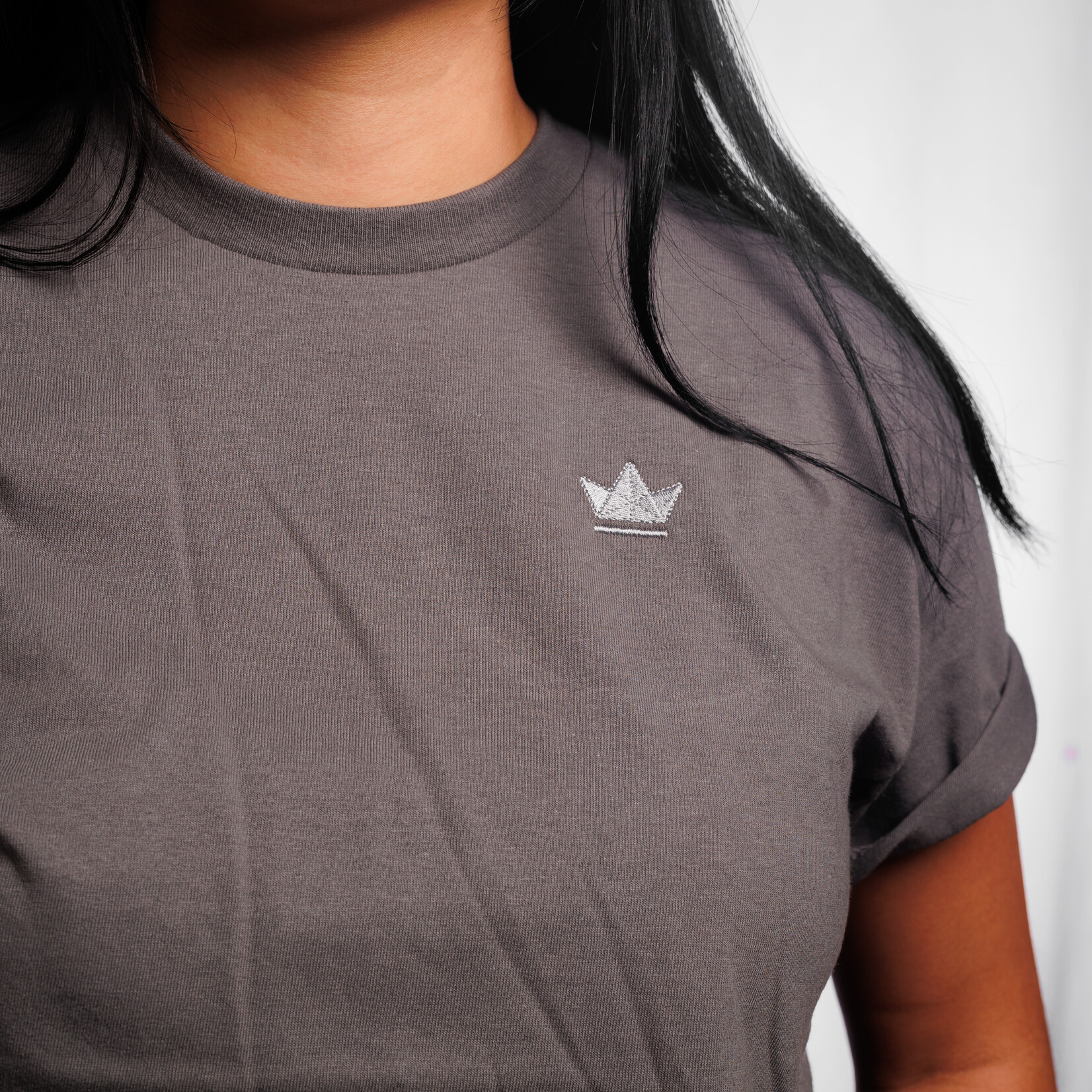 Greyscale Embroidered Crown T-Shirt