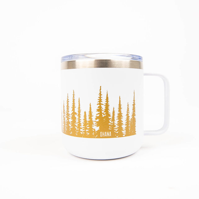 Ohana - Treeline Camper Mug - White Ohana - Treeline Camper Mug - White