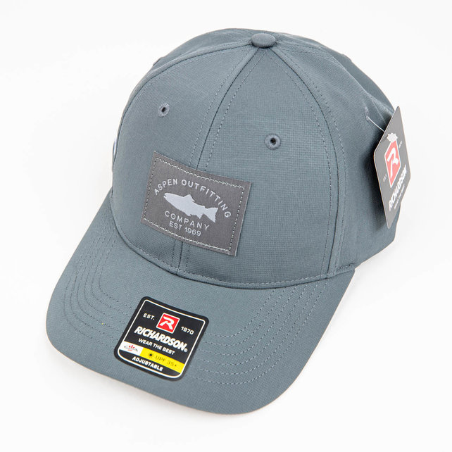 Richardson #225 - AOC Grey Fish Patch Hat - Charcoal