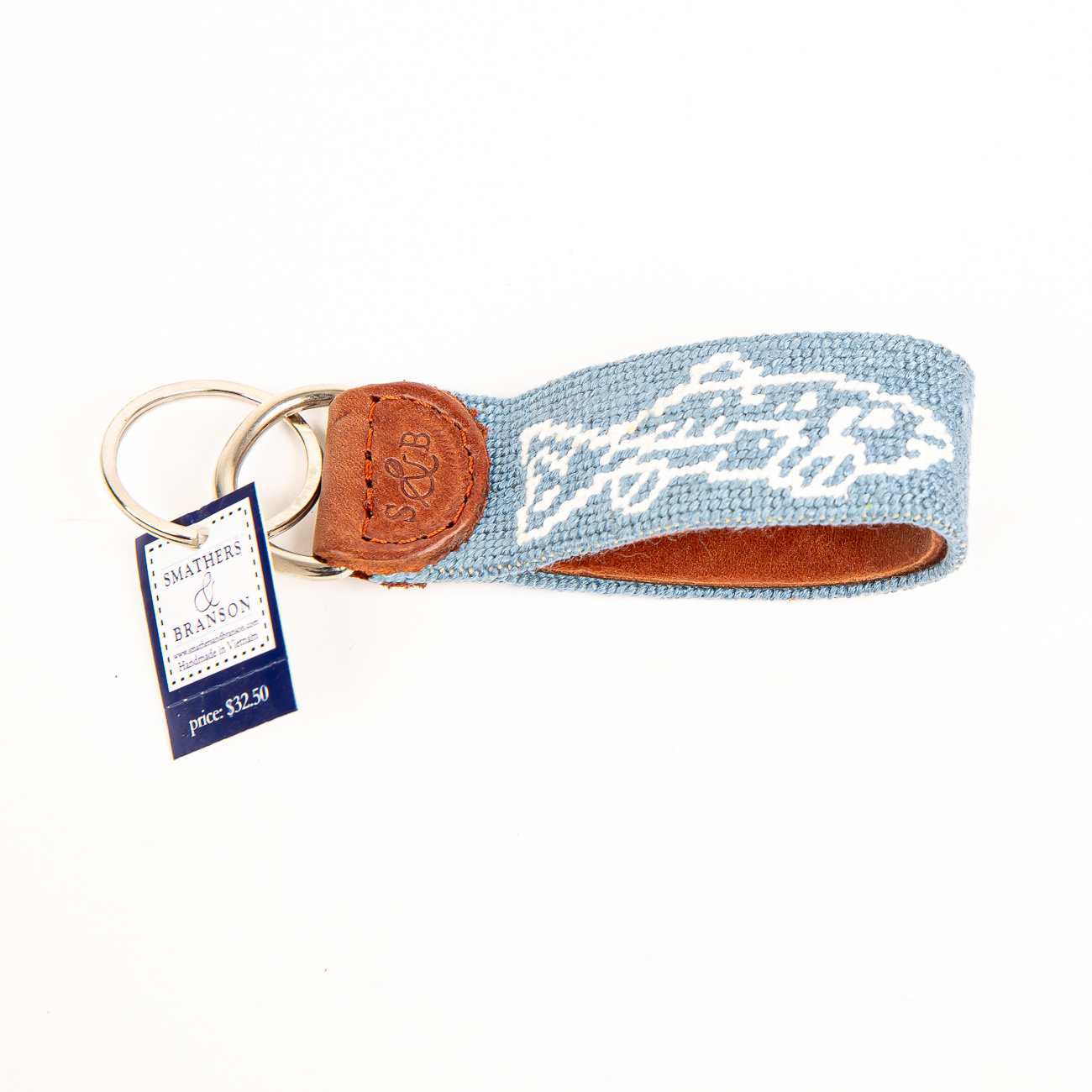 Smathers & Branson Chi Omega Needlepoint Key Fob at Smathers and Branson