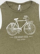 Ohana - Ride Woody Creek Women's Muscle Tee Ohana - Ride Woody Creek Women's Muscle Tee